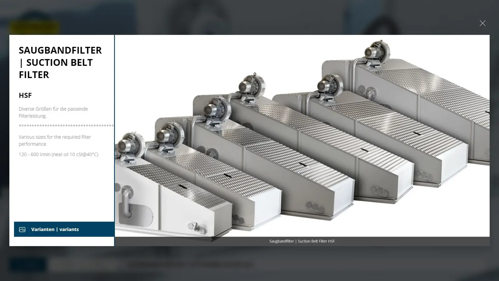 HOFFMANN Filtermaschine — Technische Detailansicht
