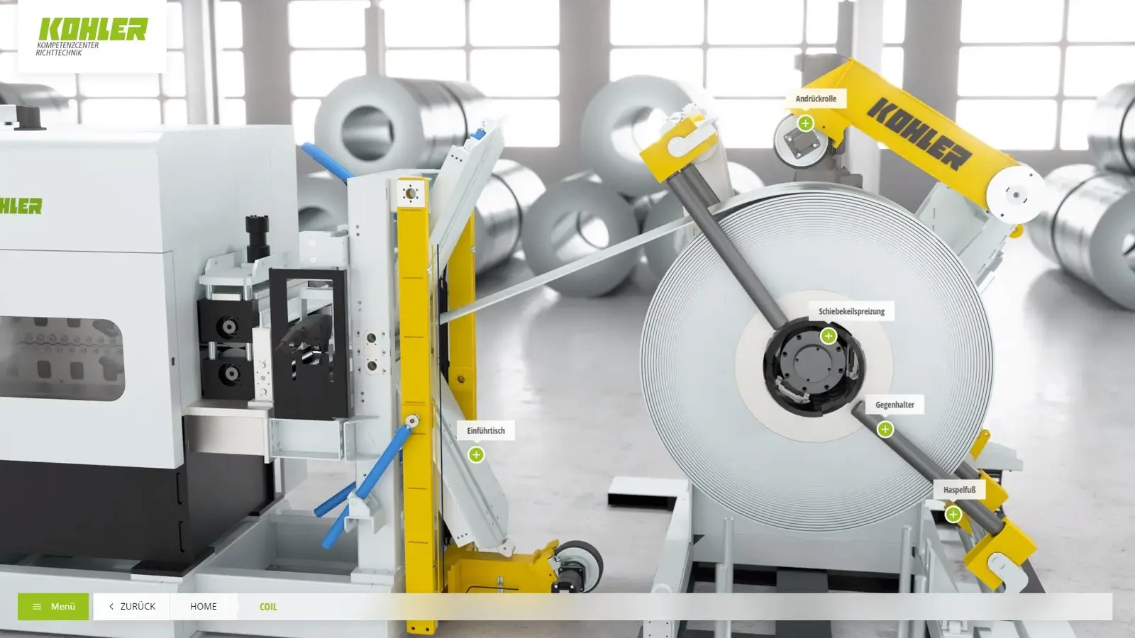 Media KOHLER Richtmaschinen — 3D-Modell Richtmaschine
