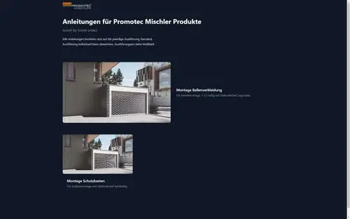 PROMOTEC MISCHLER — CMS-Interface für Anleitungspflege