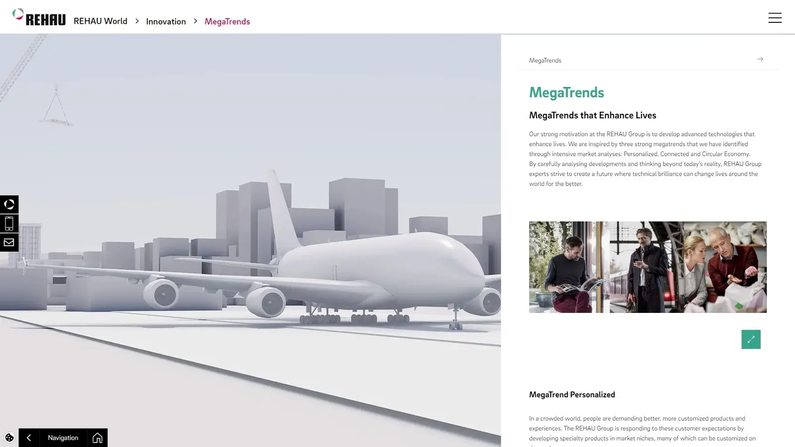 Media REHAU World — Interaktive Produktkategorien im Browser