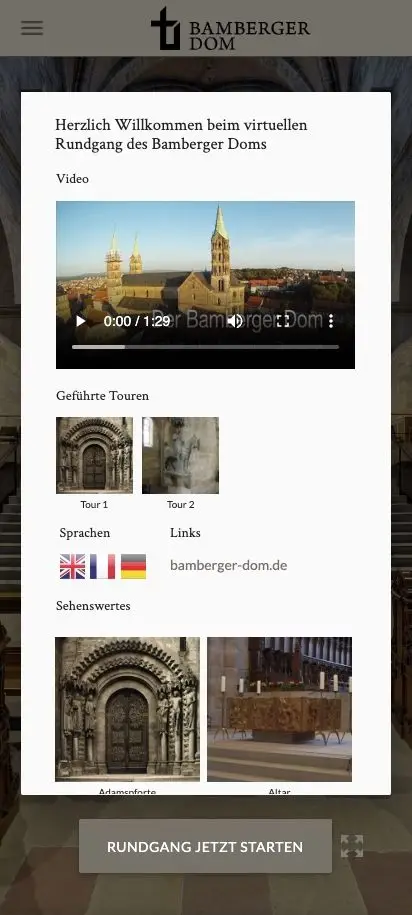 Media BAMBERG Dom — Interaktiver 360°-Rundgang im Browser – Bild 5
