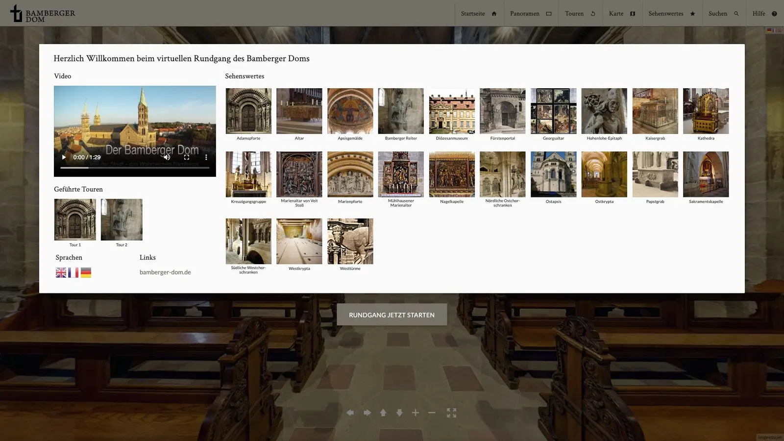 Media BAMBERG Dom — Interaktiver 360°-Rundgang im Browser – Bild 2