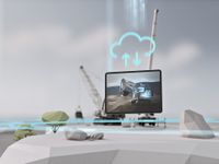 Media LIEBHERR Virtuelle Mine — Touch-Interface auf der BAUMA