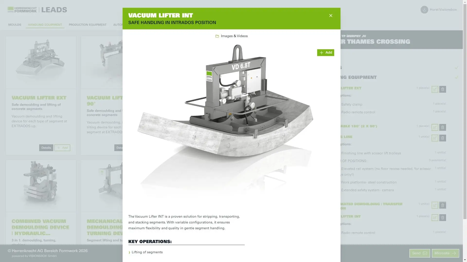 HERRENKNECHT Lead-Tool — Lead-Formular nach Produktkonfiguration