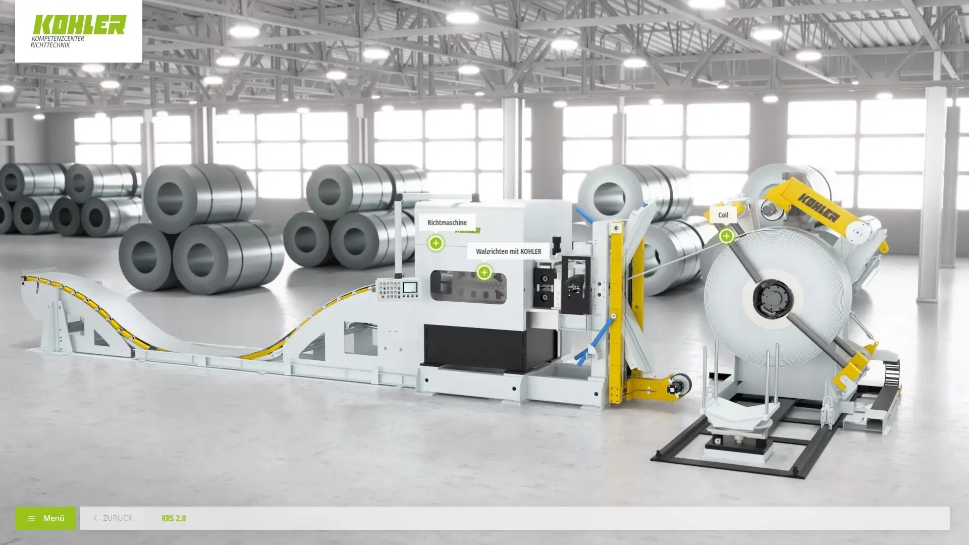 KOHLER Richtmaschinen — Interaktive Produktpräsentation Peak Performance