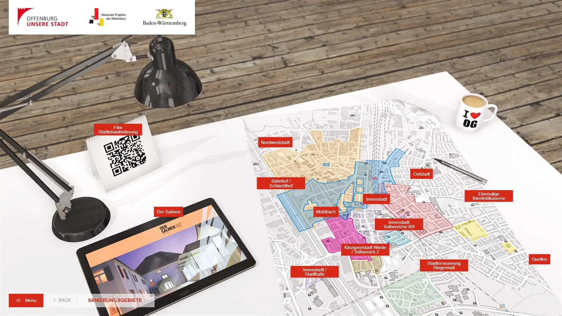 Offenburg Sanierungsgebiete — Interaktive Kartenansicht