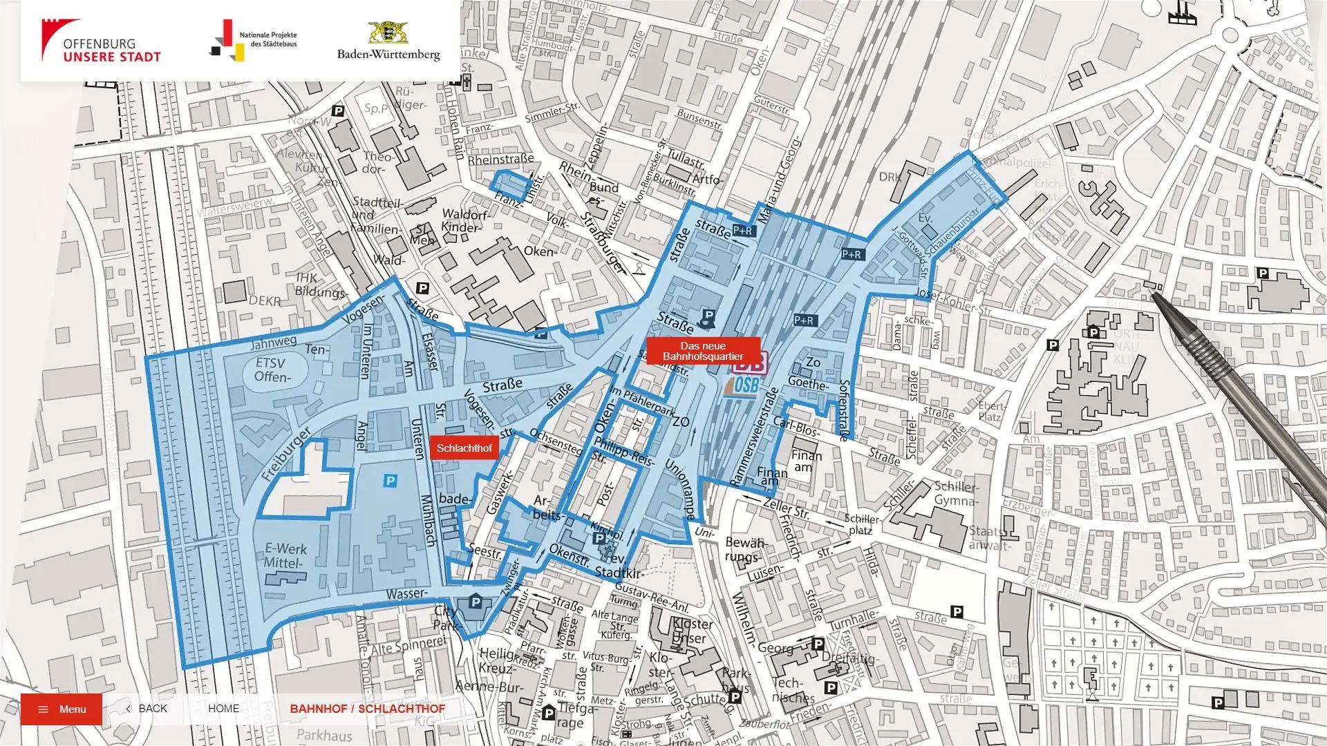 Offenburg Sanierungsgebiete — Projektübersicht Stadtentwicklung