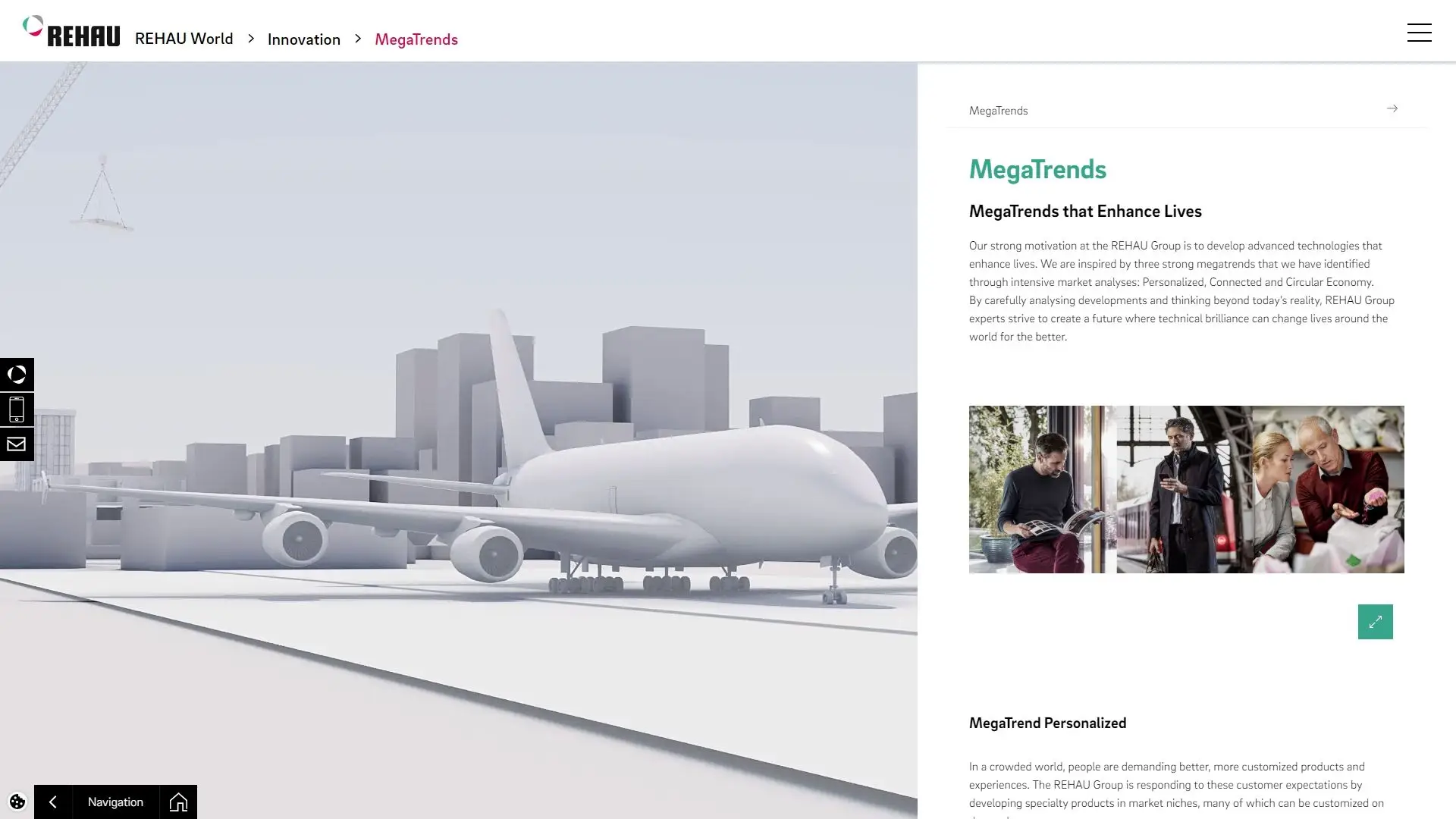 Media REHAU World — Interaktive Produktkategorien im Browser