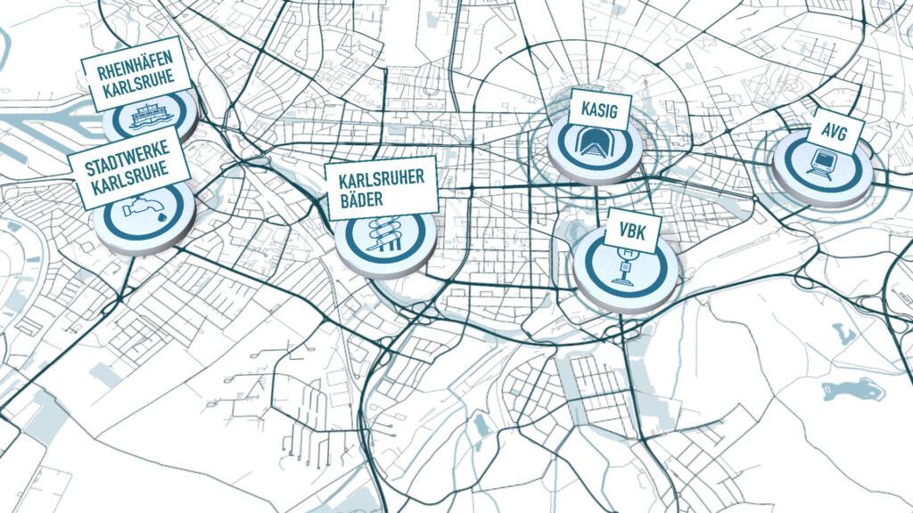 Interaktive Stadtkarte dient als Marker der Augmented Reality Anwendung